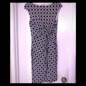 Ralph Lauren grey/white print jersey dress